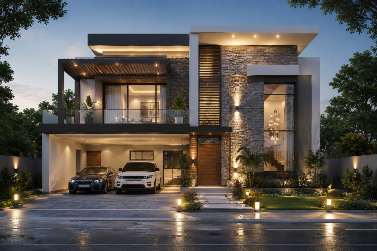 Modern house exterior