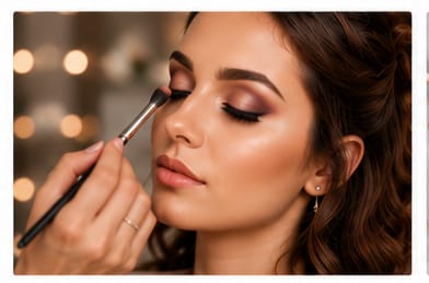 Professional beauty salon makeup service